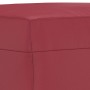 Reposapiés de cuero sintético rojo tinto 60x50x41 cm de vidaXL, Otomanas - Ref: Foro24-349291, Precio: 61,99 €, Descuento: %