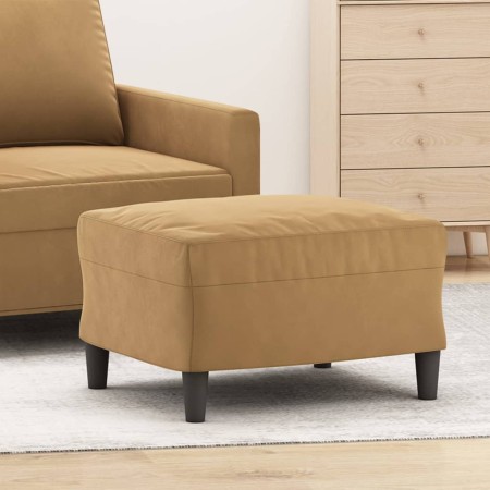 Brown velvet footstool 60x50x41 cm by vidaXL, Ottomans - Ref: Foro24-349300, Price: 59,99 €, Discount: %