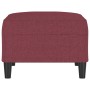 Reposapiés de tela rojo tinto 70x55x41 cm de vidaXL, Otomanas - Ref: Foro24-349309, Precio: 67,17 €, Descuento: %