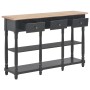 Black engineered wood console table 110x30x76cm by vidaXL, console tables - Ref: Foro24-354327, Price: 210,71 €, Discount: %