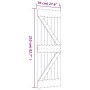 Puerta corredera con herrajes madera maciza de pino 70x210 cm de vidaXL, Puertas - Ref: Foro24-3202969, Precio: 181,66 €, Des...