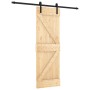 Puerta corredera con herrajes madera maciza de pino 70x210 cm de vidaXL, Puertas - Ref: Foro24-3202983, Precio: 183,39 €, Des...