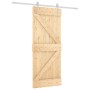 Sliding door with solid pine wood hardware 85x210 cm by vidaXL, Doors - Ref: Foro24-3203021, Price: 197,94 €, Discount: %