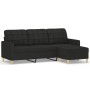 3-Sitzer-Sofa mit schwarzem Stoffhocker 180 cm von vidaXL, Sofas - Ref: Foro24-3201005, Preis: 367,72 €, Rabatt: %