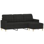 3-Sitzer-Sofa mit schwarzem Stoffhocker 180 cm von vidaXL, Sofas - Ref: Foro24-3201005, Preis: 367,72 €, Rabatt: %