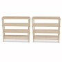 4-story shoe rack 2 units solid fir wood by vidaXL, Shoe racks and shoe organizers - Ref: Foro24-241066, Price: 46,11 €, Disc...