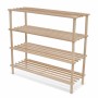 4-story shoe rack 2 units solid fir wood by vidaXL, Shoe racks and shoe organizers - Ref: Foro24-241066, Price: 46,11 €, Disc...