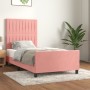 Estructura de cama con cabecero de terciopelo rosa 90x200 cm de vidaXL, Camas y somieres - Ref: Foro24-3125860, Precio: 160,8...