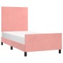 Estructura de cama con cabecero de terciopelo rosa 90x200 cm de vidaXL, Camas y somieres - Ref: Foro24-3125616, Precio: 160,1...