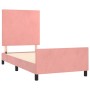 Estructura de cama con cabecero de terciopelo rosa 90x200 cm de vidaXL, Camas y somieres - Ref: Foro24-3125616, Precio: 160,1...