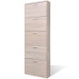 Shoe cabinet in oak color with 5 compartments by vidaXL, Shoe racks and shoe organizers - Ref: Foro24-241241, Price: 139,67 €...