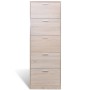 Shoe cabinet in oak color with 5 compartments by vidaXL, Shoe racks and shoe organizers - Ref: Foro24-241241, Price: 139,67 €...