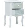 White and gray MDF bedside table 43x32x65 cm by vidaXL, Nightstands - Ref: Foro24-285772, Price: 88,14 €, Discount: %