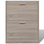 Mueble zapaterocolor roble con 2 compartimentos de vidaXL, Zapateros y organizadores de calzado - Ref: Foro24-241243, Precio:...