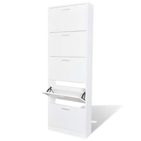 White shoe cabinet with 5 compartments by vidaXL, Shoe racks and shoe organizers - Ref: Foro24-241240, Price: 123,17 €, Disco...