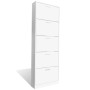 White shoe cabinet with 5 compartments by vidaXL, Shoe racks and shoe organizers - Ref: Foro24-241240, Price: 123,17 €, Disco...