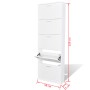 White shoe cabinet with 5 compartments by vidaXL, Shoe racks and shoe organizers - Ref: Foro24-241240, Price: 123,17 €, Disco...