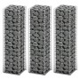 Galvanized wire gabion wall baskets 25x25x100 3 units by vidaXL, fence panels - Ref: Foro24-141045, Price: 51,85 €, Discount: %