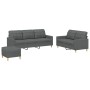 Set Sofas mit Kissen 3 Stück dunkelgrauer Stoff von vidaXL, Sofas - Ref: Foro24-3201315, Preis: 552,90 €, Rabatt: %