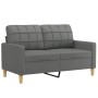 Set Sofas mit Kissen 3 Stück dunkelgrauer Stoff von vidaXL, Sofas - Ref: Foro24-3201315, Preis: 552,90 €, Rabatt: %