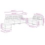 Set Sofas mit Kissen 3 Stück brauner Stoff von vidaXL, Sofas - Ref: Foro24-3201317, Preis: 584,68 €, Rabatt: %