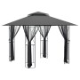 Gazebo with anthracite gray steel walls 300x300x270 cm by vidaXL, Tents and gazebos - Ref: Foro24-360143, Price: 265,32 €, Di...