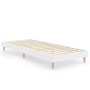 White engineered wood bed frame 75x190 cm by vidaXL, Beds and slatted bases - Ref: Foro24-832101, Price: 91,99 €, Discount: %