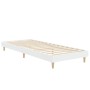 White engineered wood bed frame 75x190 cm by vidaXL, Beds and slatted bases - Ref: Foro24-832101, Price: 91,99 €, Discount: %