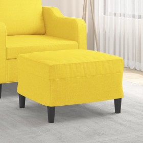 Reposapiés de tela amarillo claro 60x50x41 cm de vidaXL, Otomanas - Ref: Foro24-349284, Precio: 59,99 €, Descuento: %