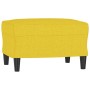 Reposapiés de tela amarillo claro 60x50x41 cm de vidaXL, Otomanas - Ref: Foro24-349284, Precio: 61,31 €, Descuento: %