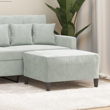 Light gray velvet footrest 70x55x41 cm by vidaXL, Ottomans - Ref: Foro24-349317, Price: 76,51 €, Discount: %