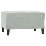 Light gray velvet footrest 70x55x41 cm by vidaXL, Ottomans - Ref: Foro24-349317, Price: 76,51 €, Discount: %