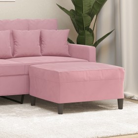 Pink velvet footrest 70x55x41 cm by vidaXL, Ottomans - Ref: Foro24-349320, Price: 70,23 €, Discount: %