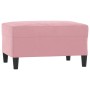 Pink velvet footrest 70x55x41 cm by vidaXL, Ottomans - Ref: Foro24-349320, Price: 69,54 €, Discount: %