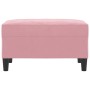 Reposapiés de terciopelo rosa 70x55x41 cm de vidaXL, Otomanas - Ref: Foro24-349320, Precio: 69,54 €, Descuento: %