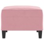 Reposapiés de terciopelo rosa 70x55x41 cm de vidaXL, Otomanas - Ref: Foro24-349320, Precio: 69,54 €, Descuento: %