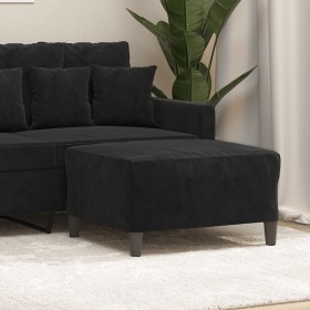 Black velvet footrest 70x55x41 cm by vidaXL, Ottomans - Ref: Foro24-349322, Price: 66,99 €, Discount: %