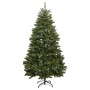 Árbol de Navidad artificial con bisagras y soporte verde 150 cm de vidaXL, Arboles de navidad - Ref: Foro24-357778, Precio: 5...