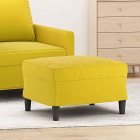 Reposapiés de terciopelo amarillo 60x50x41 cm de vidaXL, Otomanas - Ref: Foro24-349299, Precio: 61,41 €, Descuento: %