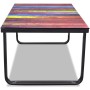 Mesa de centro con superficie con impresión de arcoiris de vidaXL, Mesas de centro - Ref: Foro24-241175, Precio: 62,28 €, Des...