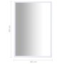 White mirror 60x40 cm by vidaXL, Mirrors - Ref: Foro24-322718, Price: 34,06 €, Discount: %