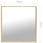 Goldener Spiegel 60x60 cm von vidaXL, Spiegel - Ref: Foro24-322745, Preis: 43,75 €, Rabatt: %