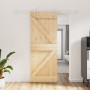 Sliding door with solid pine wood hardware 80x210 cm by vidaXL, Doors - Ref: Foro24-3203023, Price: 199,21 €, Discount: %