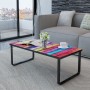 Mesa de centro con superficie con impresión de arcoiris de vidaXL, Mesas de centro - Ref: Foro24-241175, Precio: 62,28 €, Des...