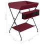 Red iron changing table by vidaXL, Baby changing tables - Ref: Foro24-10269, Price: 80,13 €, Discount: %