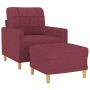 Armchair with footstool, red wine fabric, 60 cm. by vidaXL, Sofas - Ref: Foro24-3200999, Price: 214,99 €, Discount: %