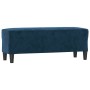 Banco de terciopelo azul 100x35x41 cm de vidaXL, Bancos - Ref: Foro24-349430, Precio: 65,26 €, Descuento: %