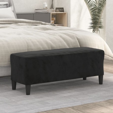 Banco de terciopelo negro 100x35x41 cm de vidaXL, Bancos - Ref: Foro24-349426, Precio: 66,67 €, Descuento: %