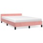 Estructura de cama con cabecero de terciopelo rosa 120x200 cm de vidaXL, Camas y somieres - Ref: Foro24-347566, Precio: 124,4...