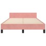 Pink velvet bed frame with headboard 120x200 cm by vidaXL, Beds and slatted bases - Ref: Foro24-347566, Price: 124,28 €, Disc...